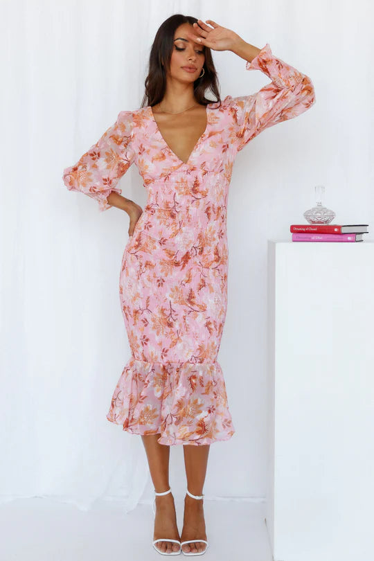 Celeste | Floral midi dress