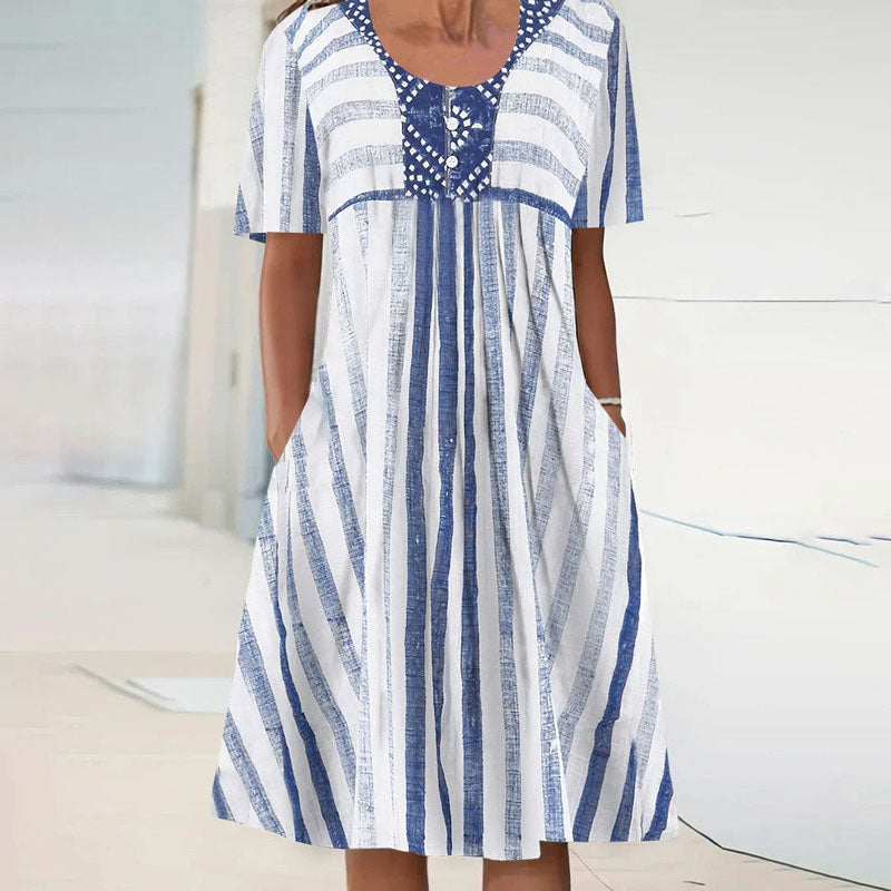 Cascade | Casual striped dress