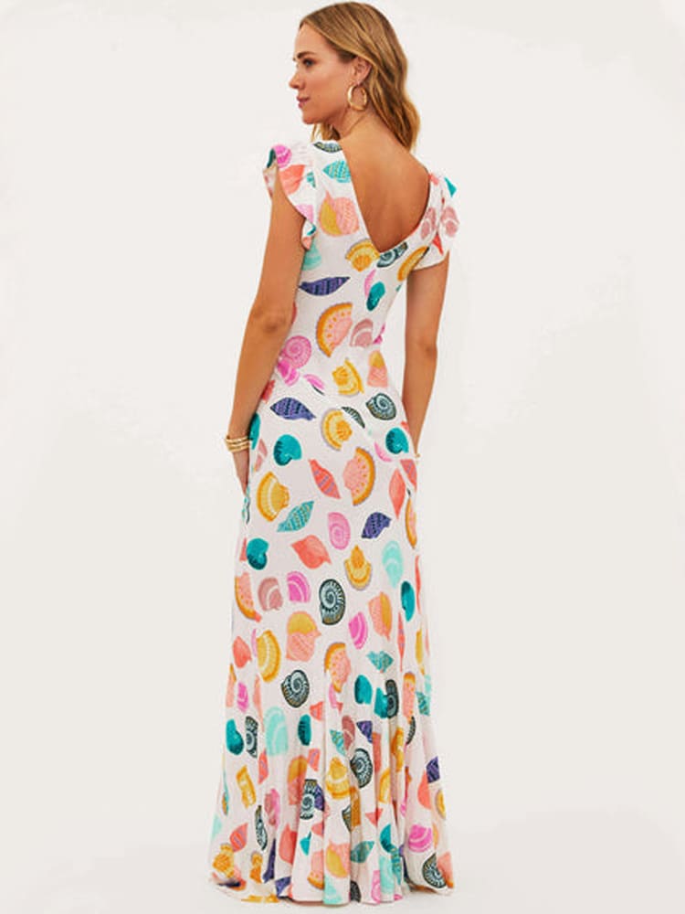 Celesty | Jeweled coastal maxi dress