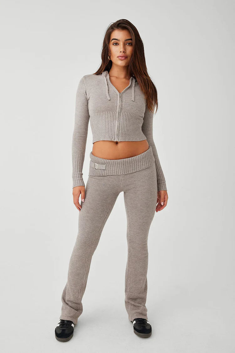 Patricia | Knit pants and sweatshirt set