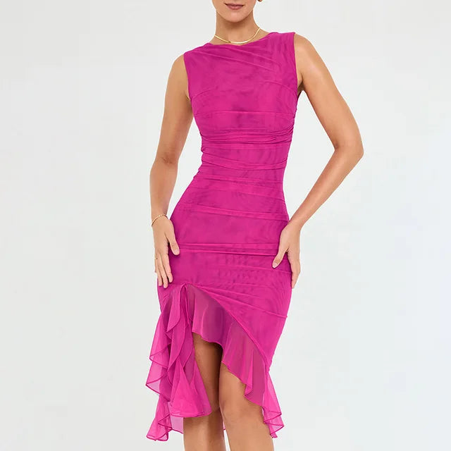 Rozy | Midi dress with ruffles